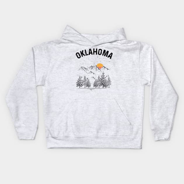 Oklahoma State Vintage Retro Kids Hoodie by DanYoungOfficial